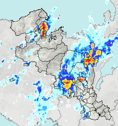 XRAIN雨量マップ