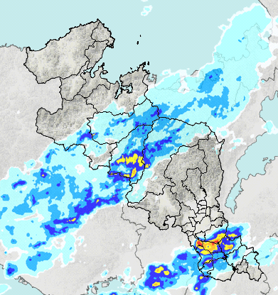 XRAIN雨量マップ